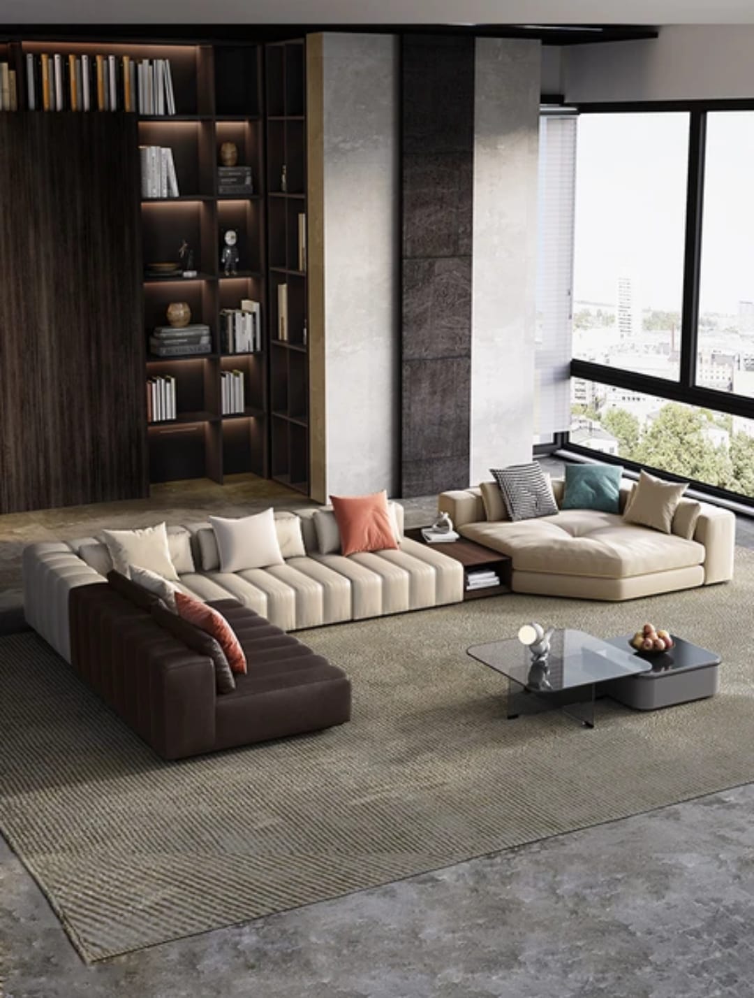 ركنة خشب زان 220×450سم- DO56