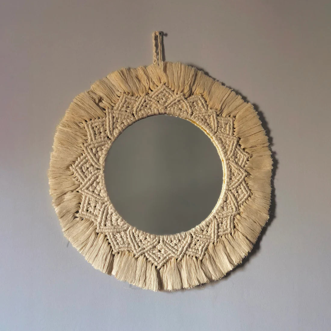 Decorative Macrame Mirror 45cm - BIRD13