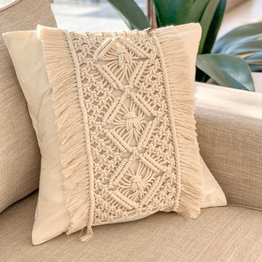 Macrame cushion 40×40 cm - BIRD28