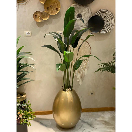 Golden Planter with Bird of Paradise Tree - FL91