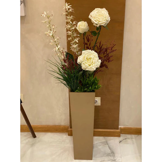 Plant Pot with Baladi Rose Bouquet - FL93