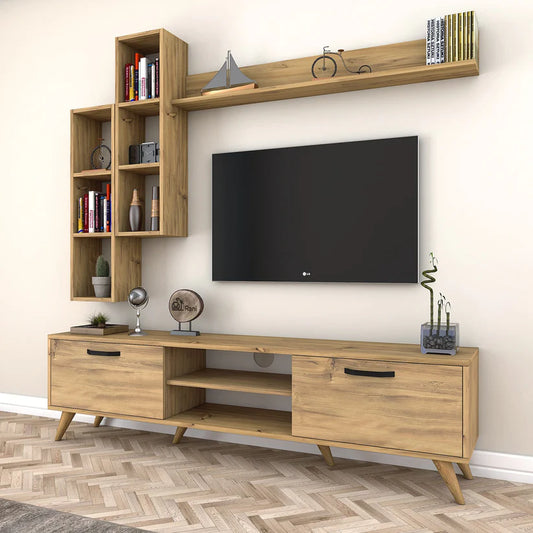 TV Table With Shelves - 35×160 cm - FNR409