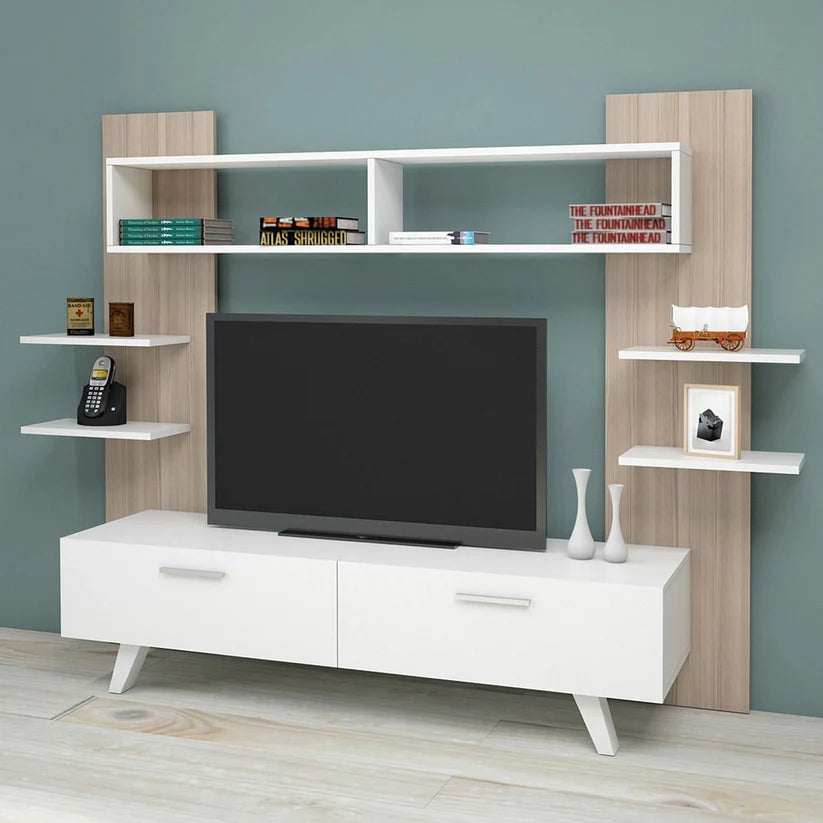 TV Table with Shelves 35×180cm - FNR423