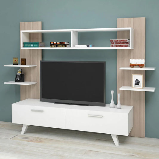 TV Table with Shelves 35×180cm - FNR423