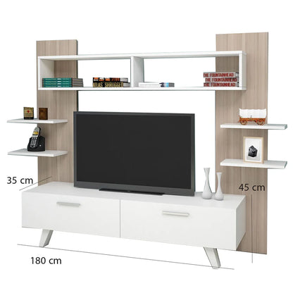 TV Table with Shelves 35×180cm - FNR423