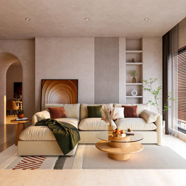 Corner sofa made of natural beech wood - 250×150 cm - BR264