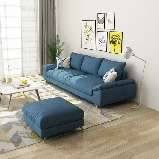 Beech wood Sofa with pouf 250x70cm - MKR224