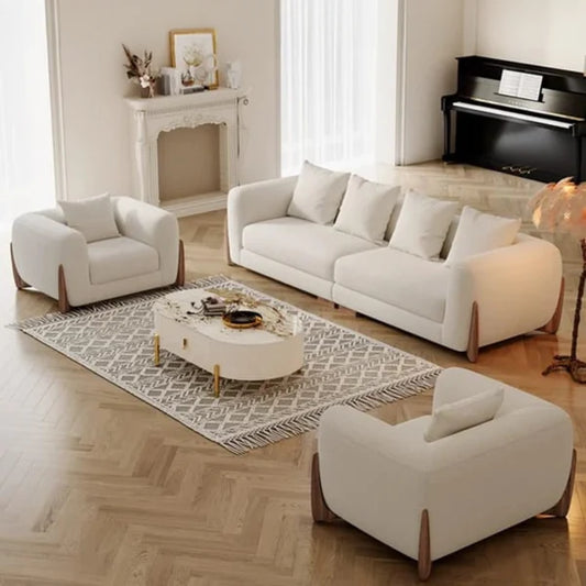 Beech wood sofa set - 3 pieces - SBR224