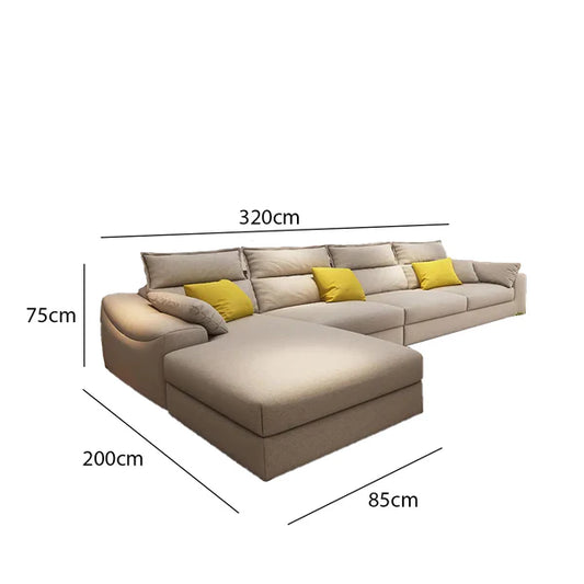 Beech wood corner sofa 320 x 180 cm-SBR59