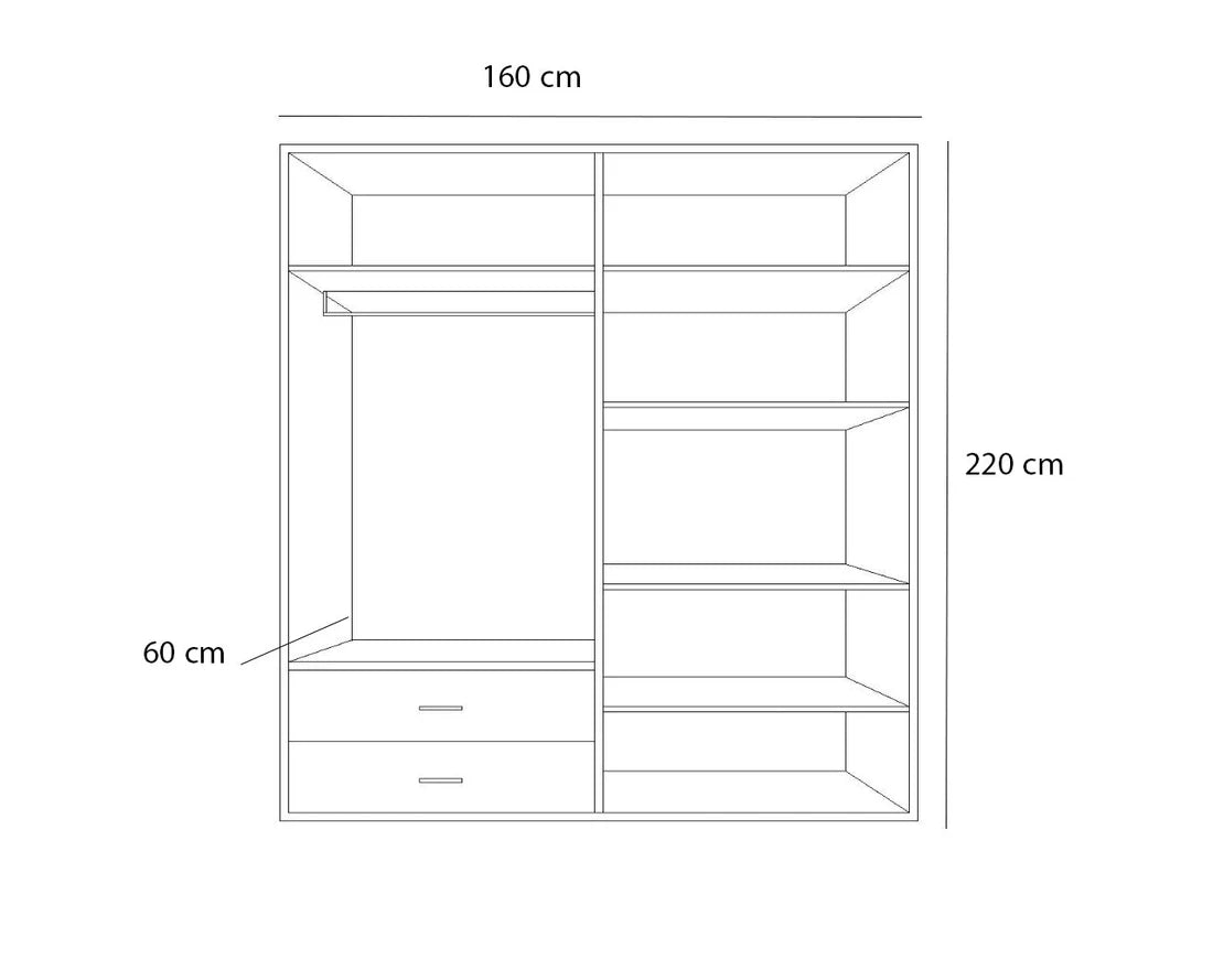 Wardrobe - 220x160cm - SHR78