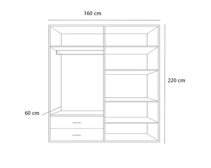 Wardrobe - 220x160cm - SHR78