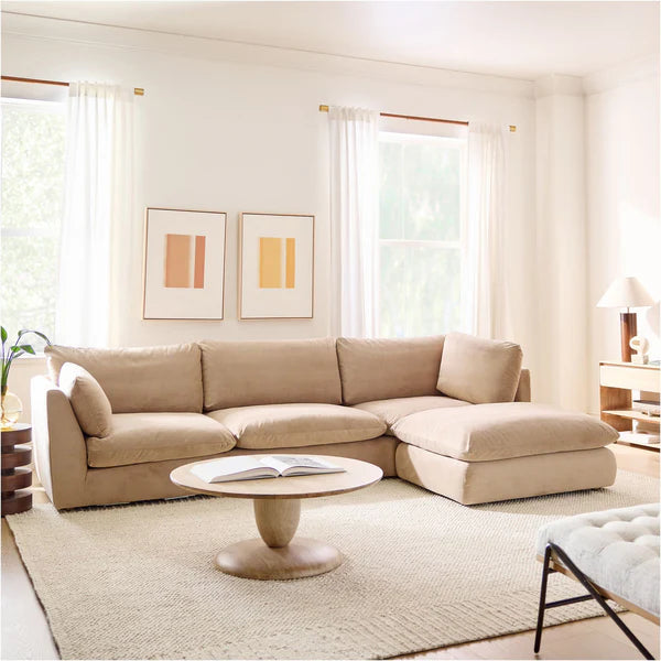 Beech wood corner sofa 250 x 150 cm - SY98